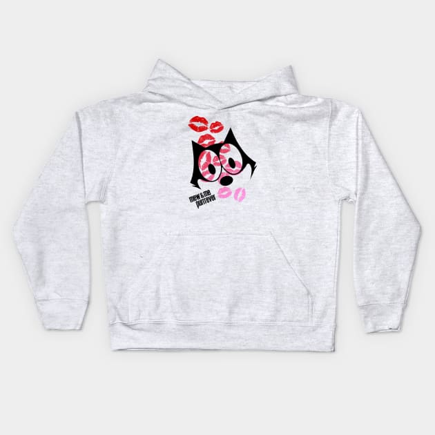 FELIX - Mew & me purrrever! Kids Hoodie by ROBZILLA